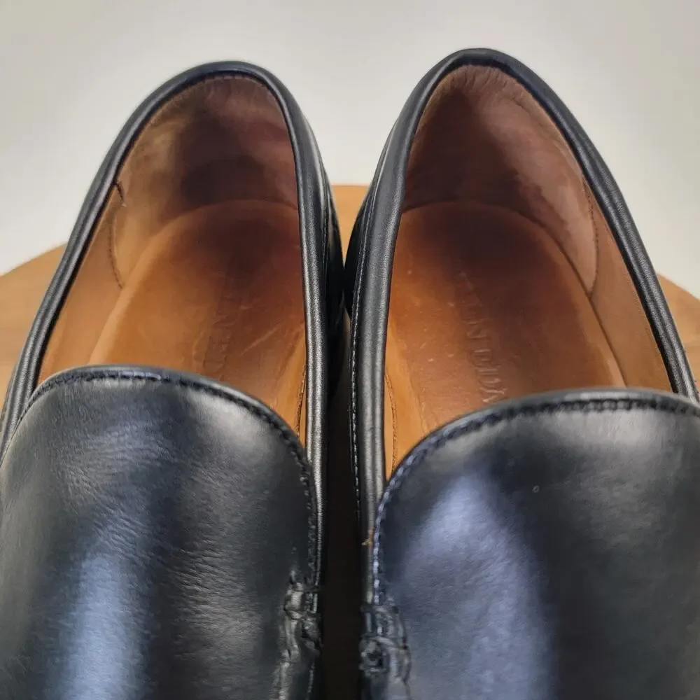 Allen Edmonds Black Smooth Leather Slip-On Loafers